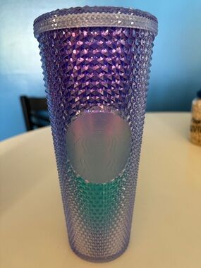 Starbucks Iridescent Studded Purple and Teal Tumbler